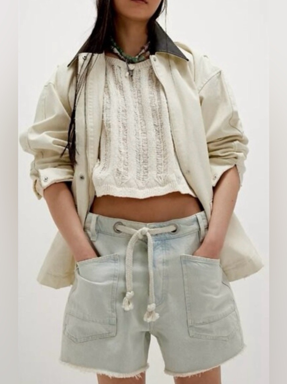 Free People Moxie Barrel Jean Shorts Size 30 NWT